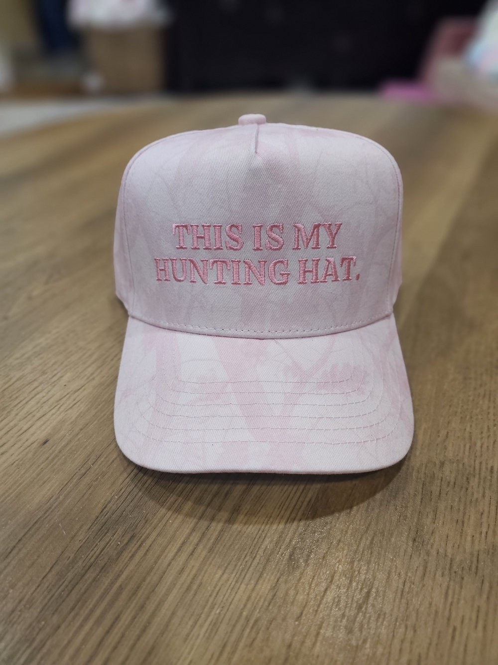 Kenz Kustomz Pink Camo "This Is My Hunting Hat" Trucker Hat